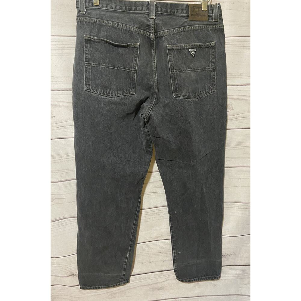 Guess Jeans Men’s Relaxed Fit 38/33‎ Black Denim 100% Cotton